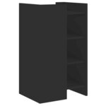 vidaXL Buffet noir 45x35x75 cm bois d’ingénierie