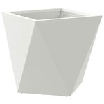 vidaXL Jardinière Blanc 30 x 30 x 30 cm Acier