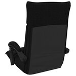 vidaXL Fauteuil de sol ajustable Noir Tissu