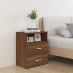vidaXL Tables de chevet 2 Pièces Chêne marron 50x32x60 cm