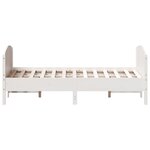 vidaXL Cadre de lit sans matelas blanc 140x190 cm bois de pin massif