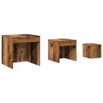 vidaXL Tables gigognes 3 Pièces vieux bois bois d'ingénierie