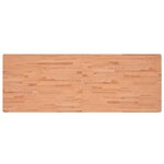 vidaXL Étagère de vasque murale acier et bois massif de hêtre