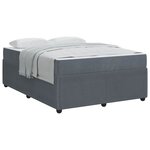 vidaXL Cadre de lit avec matelas Gris foncé 160 x 200 cm tissu