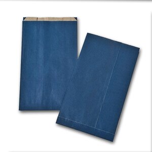 Boîte de 250 pochettes cadeau à soufflet bleues 160x270  60 g/m² gpv