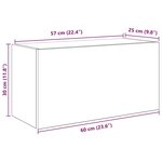 vidaXL Armoire murale de bain chêne sonoma 60x25x30 cm bois ingénierie