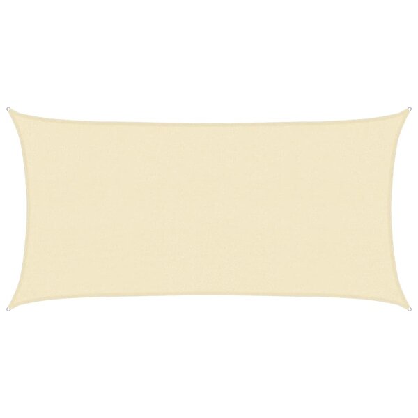 vidaXL Voile d'ombrage 160 g/m² Crème 2 5x4 5 m PEHD