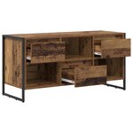 vidaXL Meuble TV Bois Ancien 100 x 36 x 49 5 cm Bois d'ingénierie