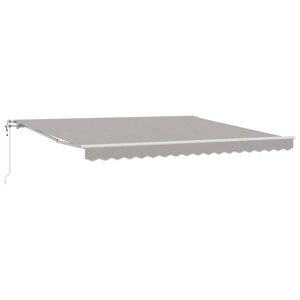 vidaXL Auvent Rétractable 400 × 350 cm Gris clair
