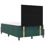 vidaXL Lit à ressorts avec matelas Vert foncé 120 x 190 cm Velours