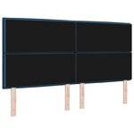 vidaXL Tête de lit LED avec bandes LED Bleu 180 cm tissu