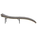 vidaXL Chaise longue avec coussin beige 55x199x50 cm résine tressée