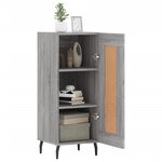 vidaXL Buffet Sonoma gris 34 5x34x90 cm Bois d'ingénierie
