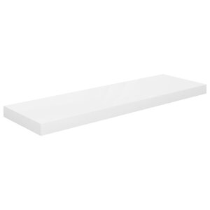 vidaXL Étagère murale flottante Blanc brillant 80x23 5x3 8 cm MDF