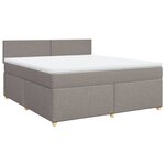 vidaXL Sommier à lattes de lit avec matelas Taupe 180x200 cm Tissu