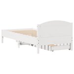vidaXL Cadre de lit sans matelas blanc 90x200 cm bois de pin massif