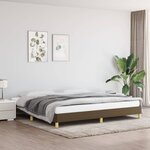 vidaXL Cadre de lit Marron foncé 200x200 cm Tissu