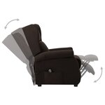 Vidaxl fauteuil releveur inclinable marron foncé tissu