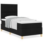 vidaXL Lit box spring avec matelas noir