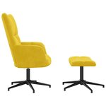 vidaXL Chaise de relaxation avec tabouret Jaune moutarde Velours
