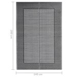 vidaXL Tapis d'extérieur Noir 140x200 cm PP