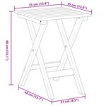 vidaXL Table d’appoint pliable blanc bois de peuplier massif