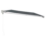 vidaXL Auvent rétractable anthracite 5x3 m tissu et aluminium