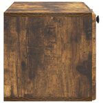vidaXL Meuble TV mural 78 5 x 31 x 30 cm Chêne fumé Bois d'ingénierie