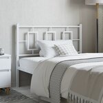 vidaXL Tête de lit métal blanc 100 cm