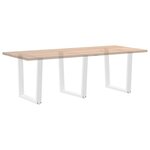 vidaXL Pieds de table à manger en forme de V  3 pièces  blanc  80 x (72-73 3) cm  acier