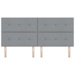 vidaXL Tête de lit avec tête de lit Gris clair 200 cm tissu
