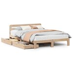 vidaXL Cadre de lit sans matelas 160x200 cm bois massif de pin