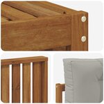 vidaXL Ensemble de canapés d'extérieur 6 pc Gris Naturel et Clair