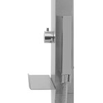 vidaXL Douche d'extérieur avec receveur de douche WPC Acier inoxydable