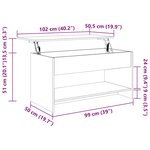 vidaXL Table basse chêne sonoma 102x50x52 5 cm bois d'ingénierie