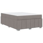 vidaXL Cadre de lit avec matelas Taupe 160 x 200 cm tissu