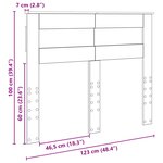 vidaXL Tête de lit Gris Sonoma 120 cm Bois d'ingénierie