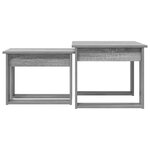 vidaXL Ensemble de tables basses 2 Pièces Gris Sonoma Bois d'ingénierie