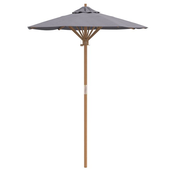 vidaXL Parasol de jardin gris foncé 150x210 cm en bambou