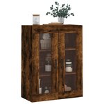 vidaXL Armoire murale chêne fumé 69 5x34x90 cm