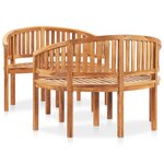 Salon de jardin meuble d'extérieur ensemble de mobilier 3 pièces en forme de banane bois de teck solide 02_0016046