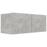 vidaXL Ensemble de meubles TV 7 Pièces Gris béton Bois d'ingénierie