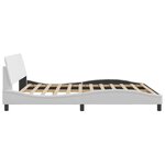 vidaXL Cadre de lit Dover blanc 180x200 cm similicuir