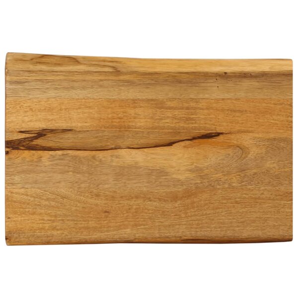 vidaXL Dessus de table 70x40x2 5 cm bord vivant bois massif manguier
