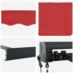 Store rétractable automatique vidaXL rouge 500x300 cm