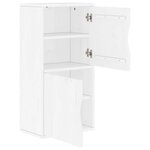 vidaXL Armoire latérale ODDA blanc 40x24x79 cm bois massif pin