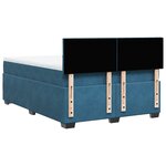 vidaXL Sommier à lattes de lit et matelas Bleu foncé 140x200cm Velours