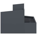 vidaXL Cache-pot de jardin Anthracite 60 x 60 x 50 cm Acier