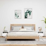 vidaXL Armoires de chevet avec lumières LED 2 Pièces blanc 40x39x37 cm