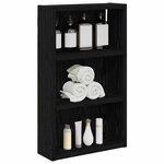 vidaXL Armoire murale de salle de bain Chêne Noir 30 x 10 x 50 cm